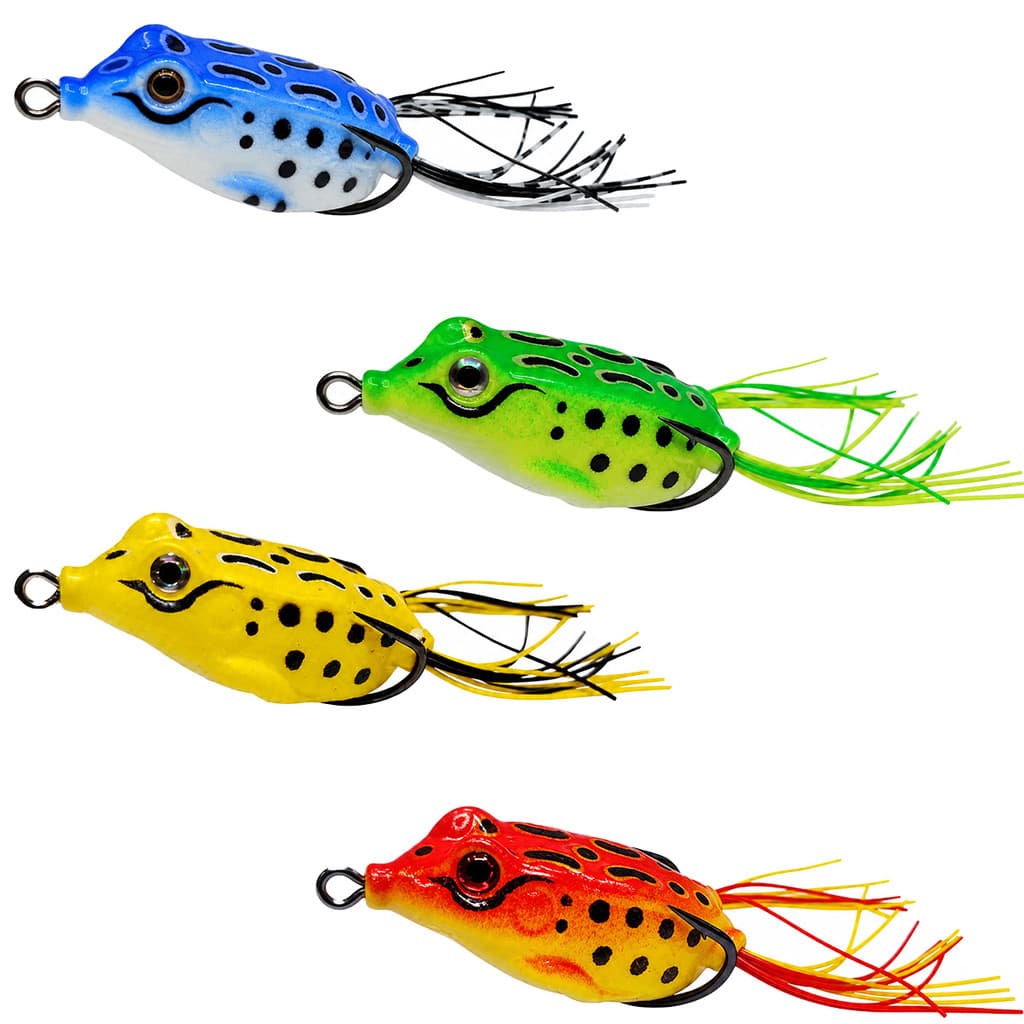 Kit 4x Sapinho Isca Artificial Frog Rã Sapo Anti Enrosco