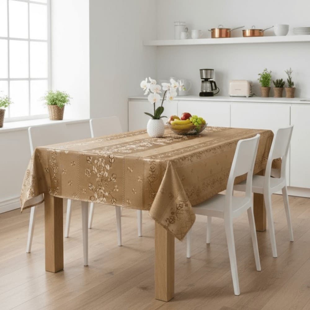 Toalha De Mesa Metalizada Bronze Mod8051c Rolo 1,40x20m Vinil OPP