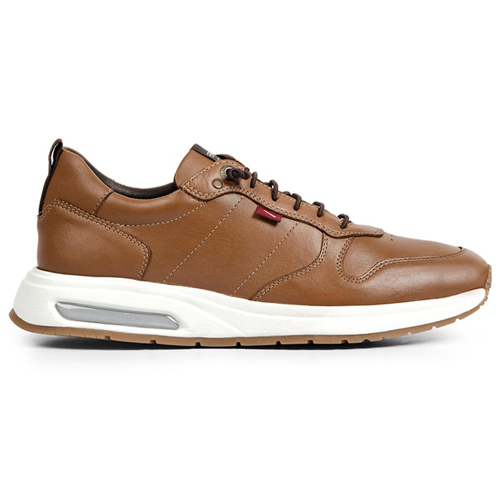 Tênis Masculino Sneakers Ferracini Vyper Gold Original Em Couro Legítimo Casual Moderno 9579