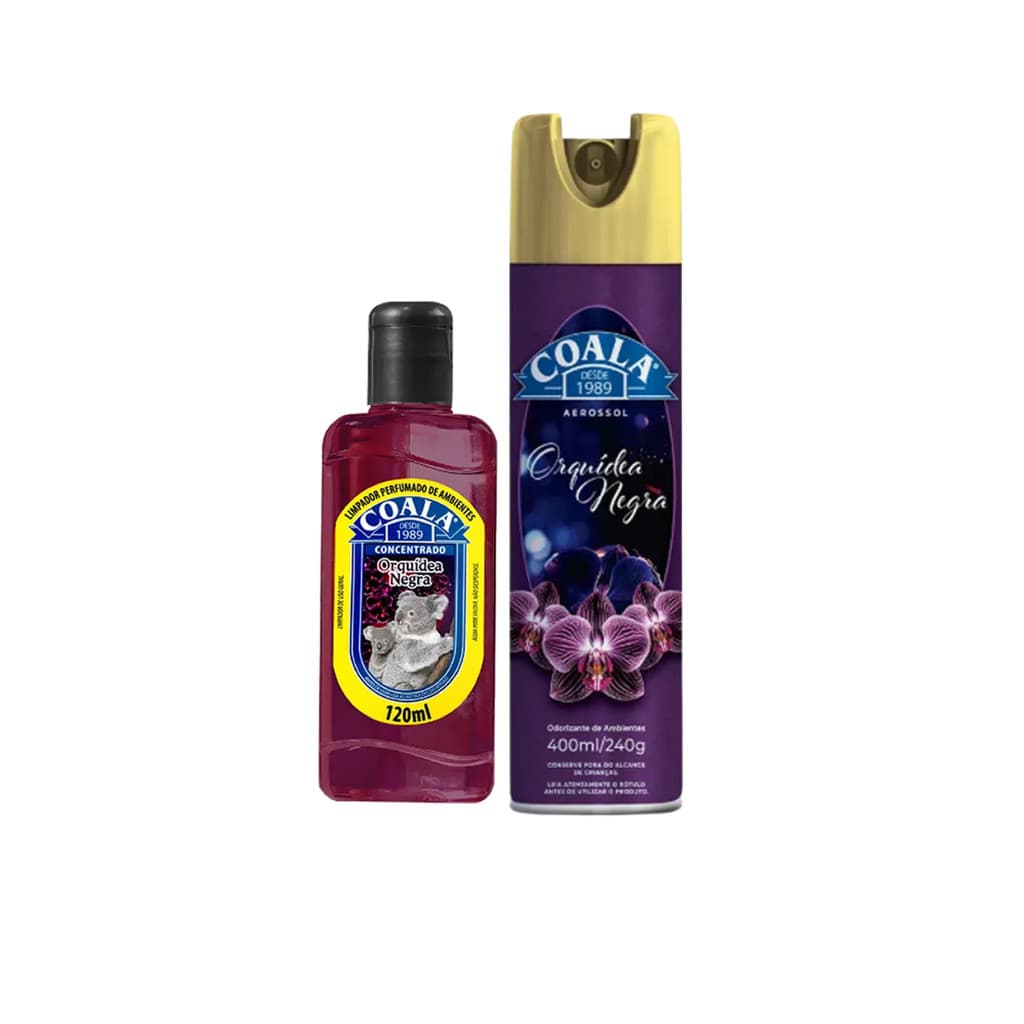 Kit Coala Orquídea Negra - Limpador Perfumado e Odorizante Aerossol