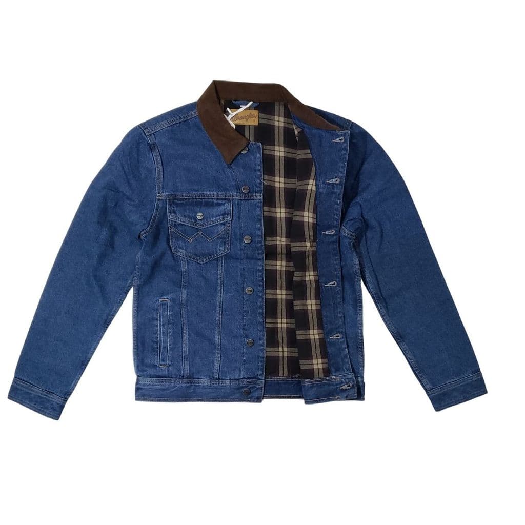 Jaqueta Wrangler jeans Importada forrada Flanela gola veludo