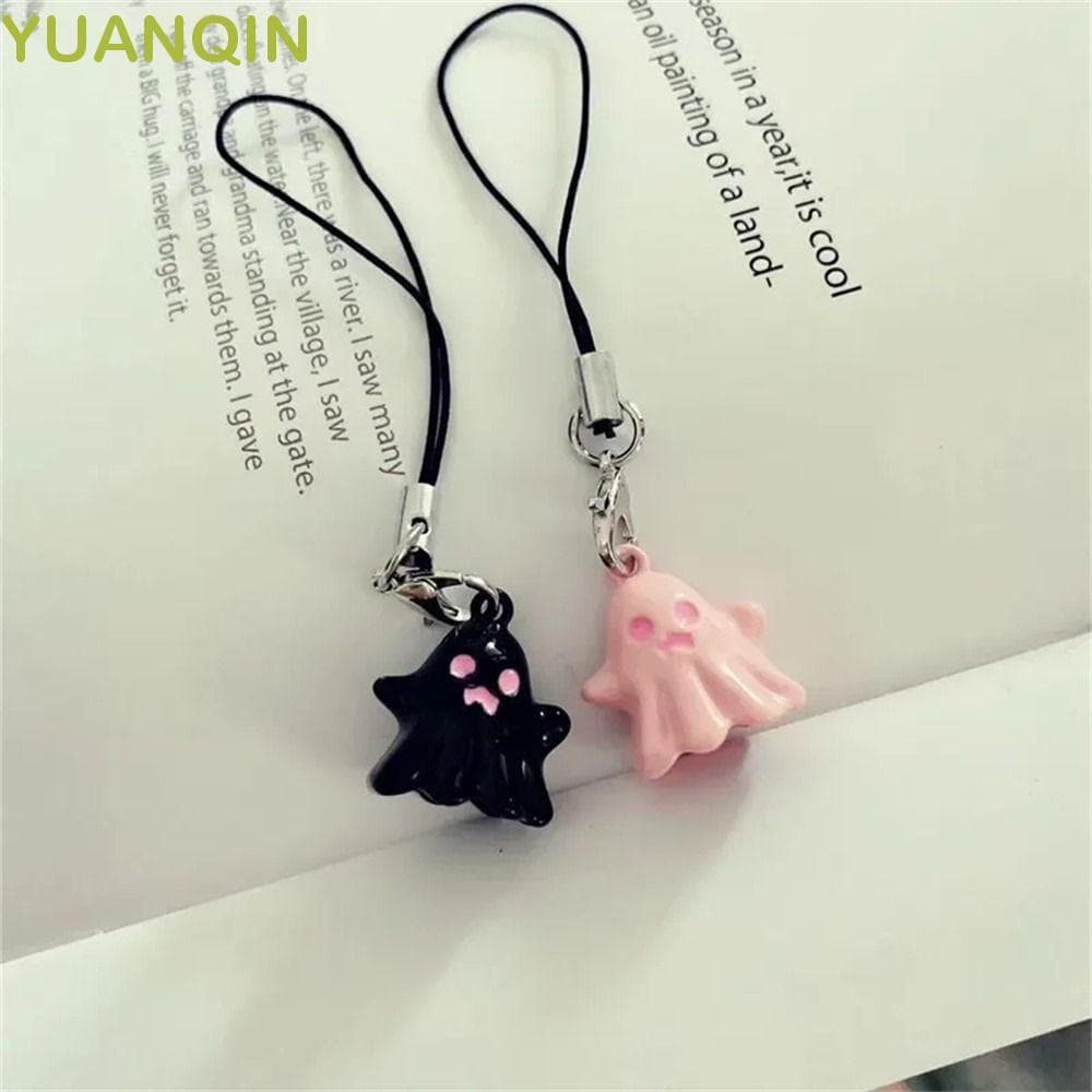 Amuletos De Telefone Fantasma YUANQINZT , Cordão Assustador De Halloween , Pingente De Desenho Animado Kawaii Y2K Alça