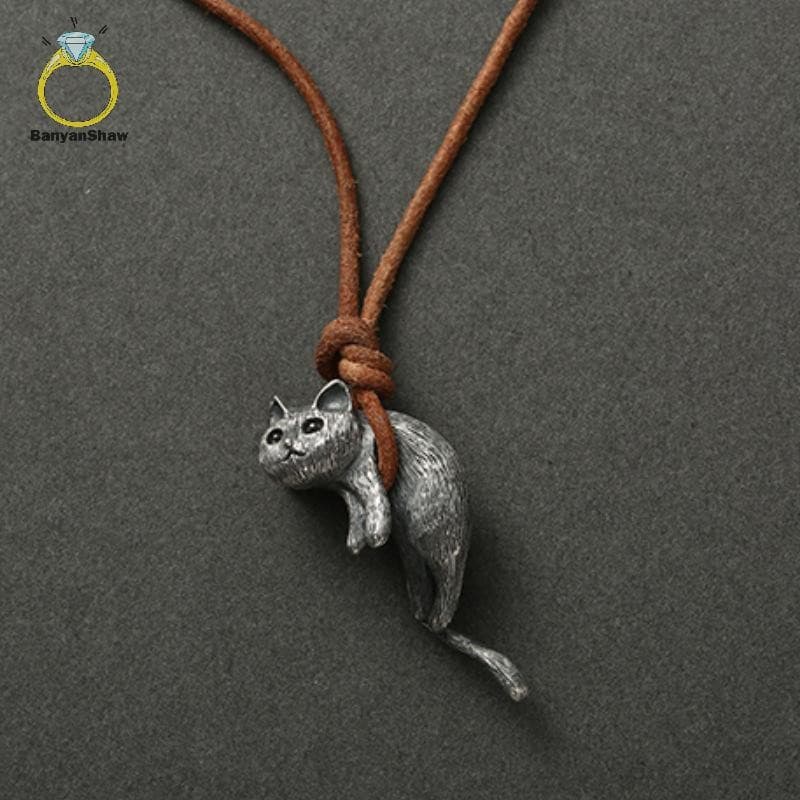[BANY] Colar Com Pingente De Gato Em Liga Metálica , De Casal Mestre Para Mulheres , Homens , Moda Criativa , Festa , Jo