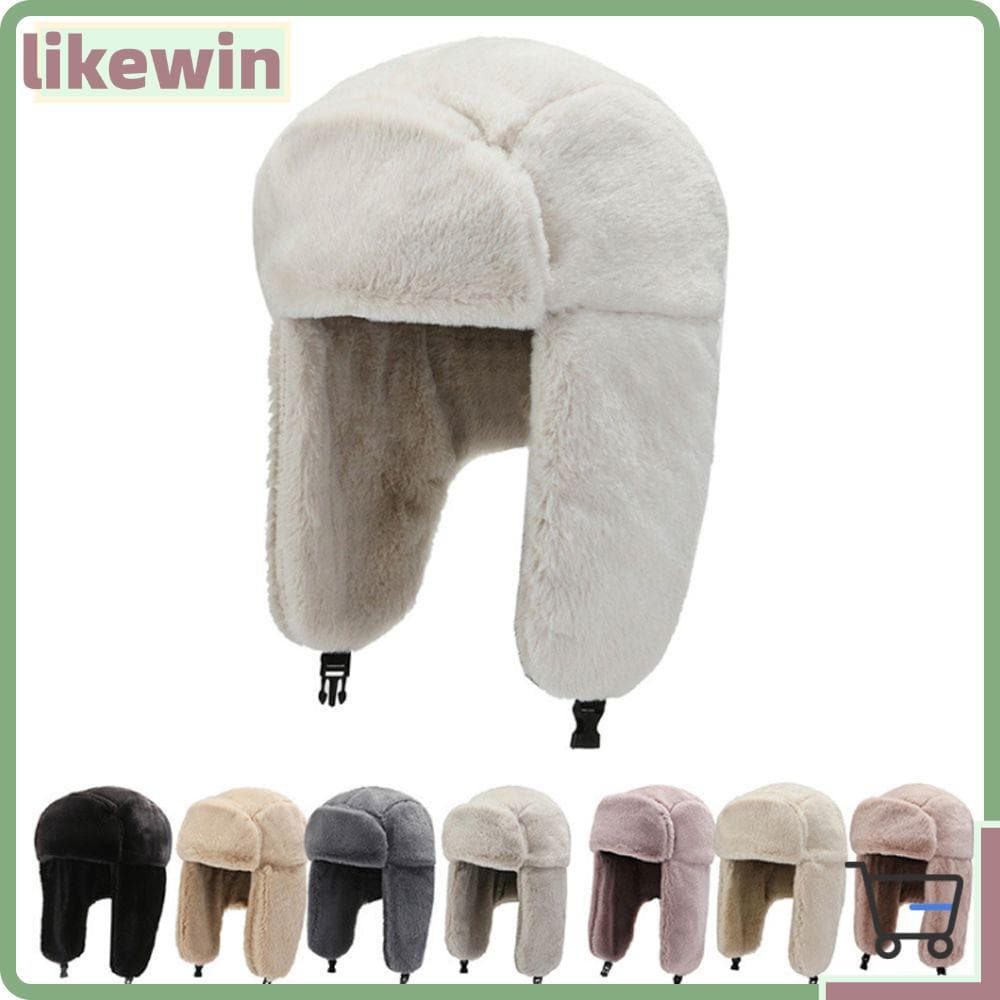 KIND Russo Ushanka Trapper Grosso Pelúcia À Prova De Vento Chapéu De Inverno