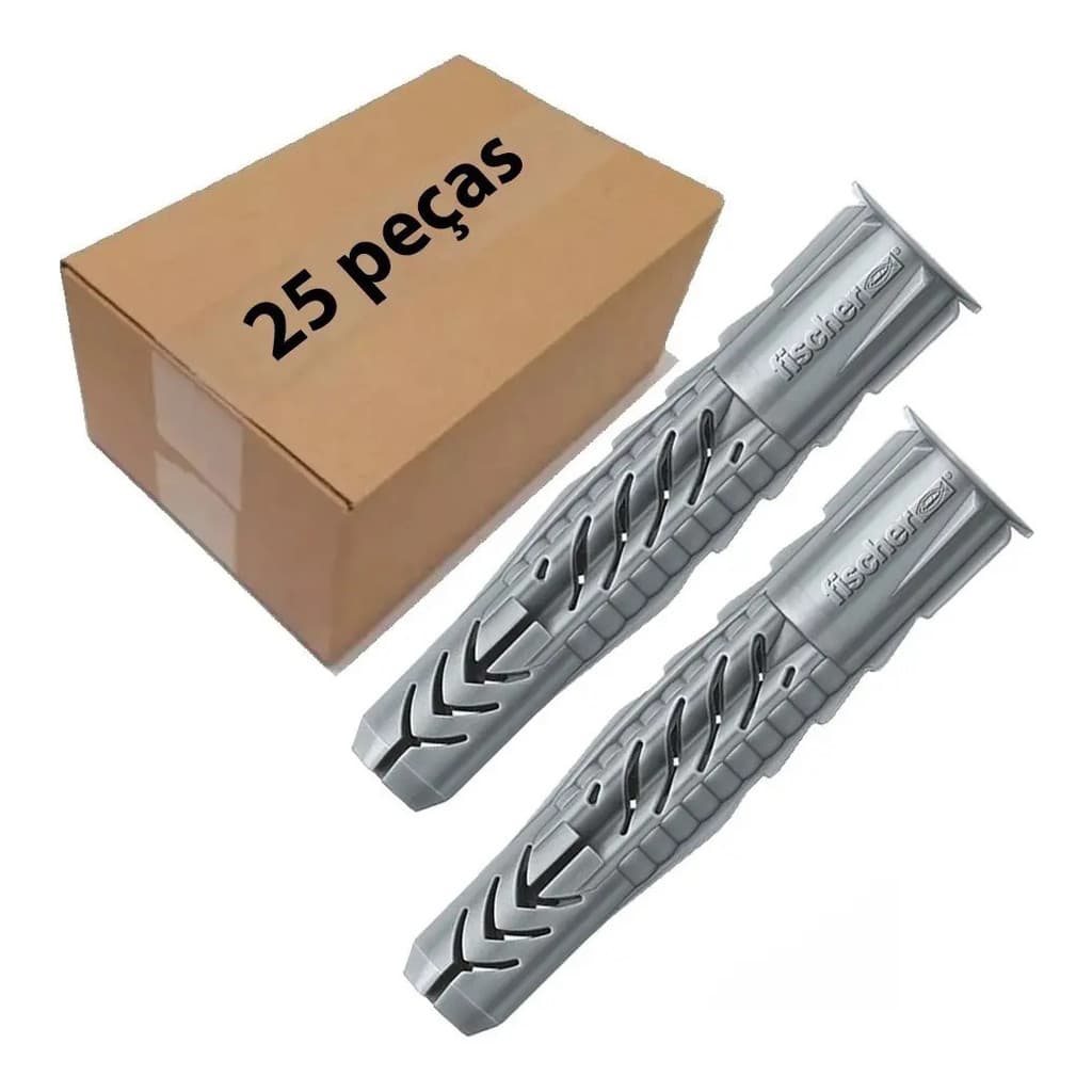 Bucha Universal Ux-10 Fischer 10mm Kit 25 Peças