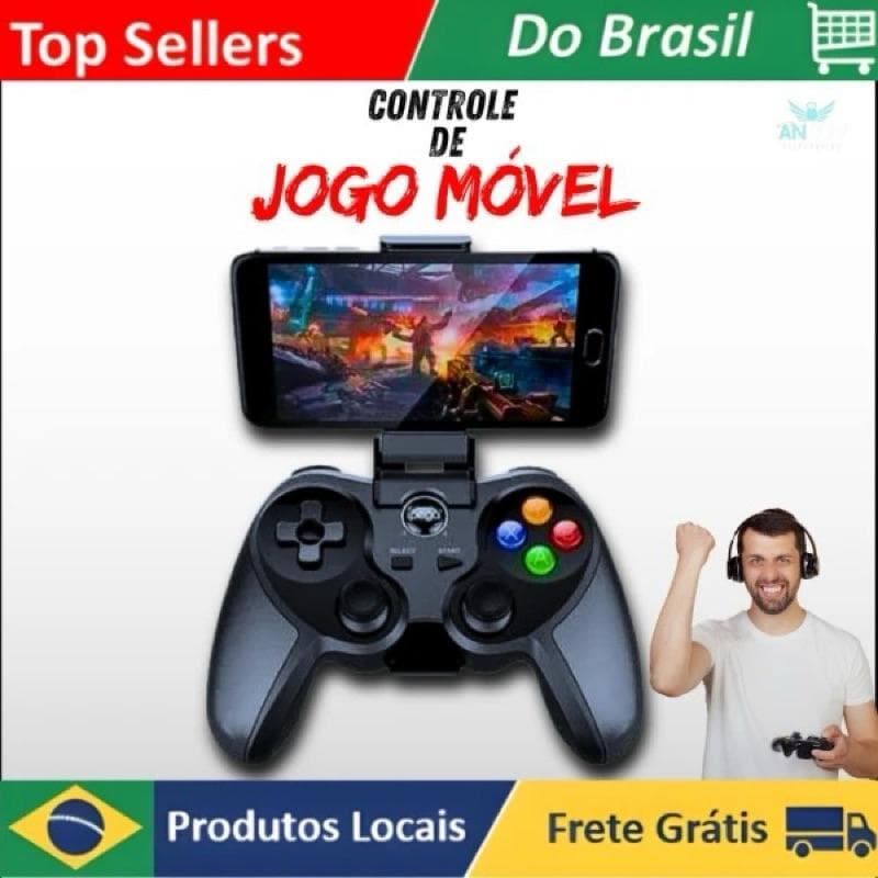 Controle Celular Pc Gamer Joystick BT V8 Android e Ios