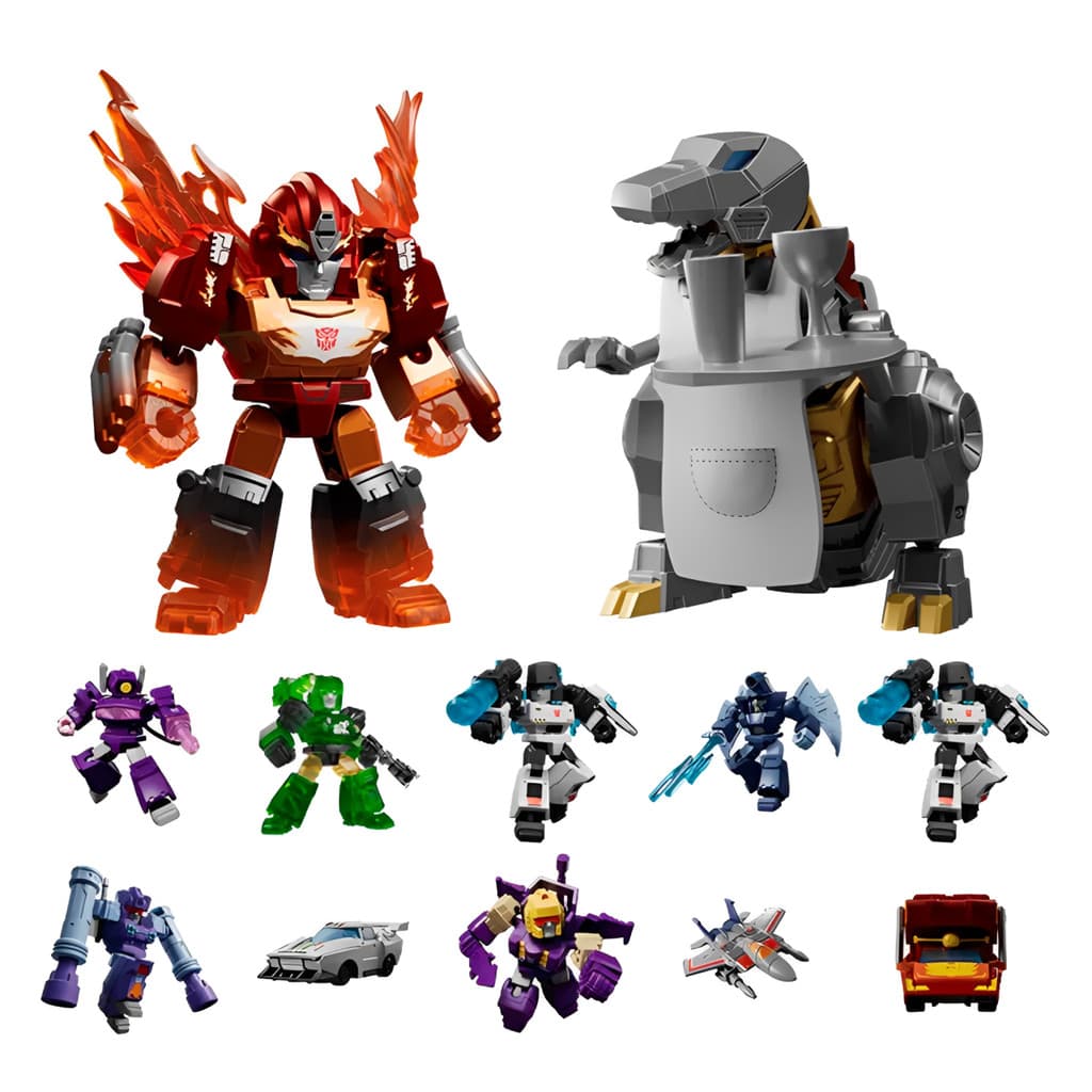 1 Boneco Coleção Transformers Defender Version 4 Tyrants Fury Surpersa Mini Blokees