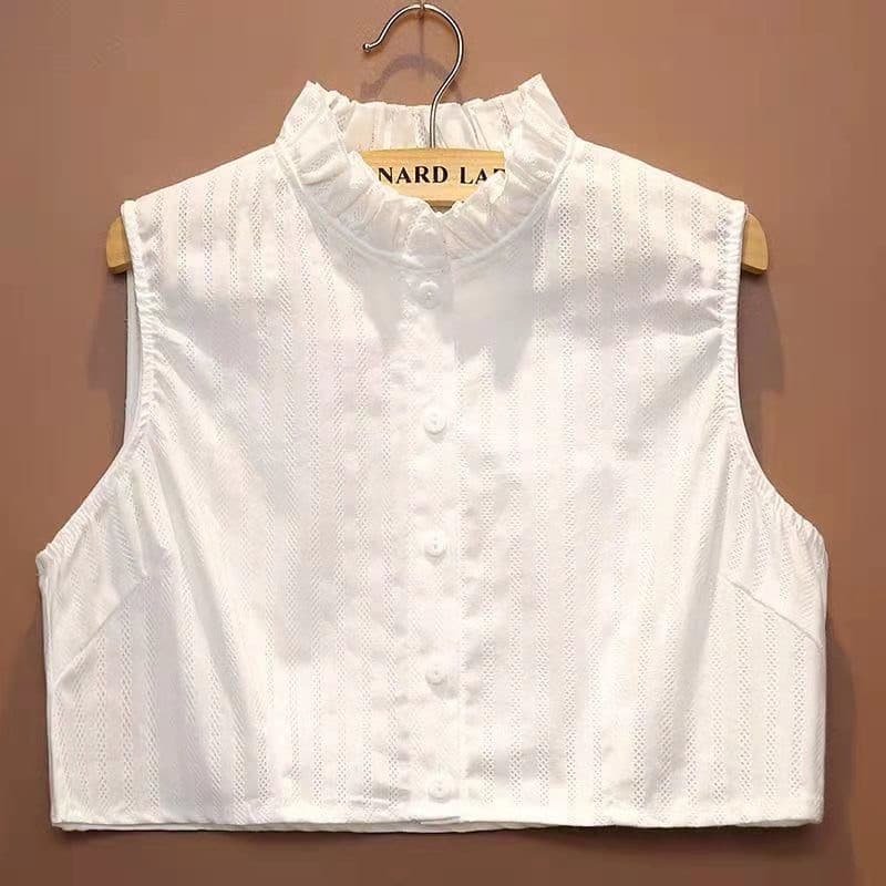 Novo estilo colar falso feminino primavera outono inverno All-Match puro algodão gola alta respirável algodão linho cole