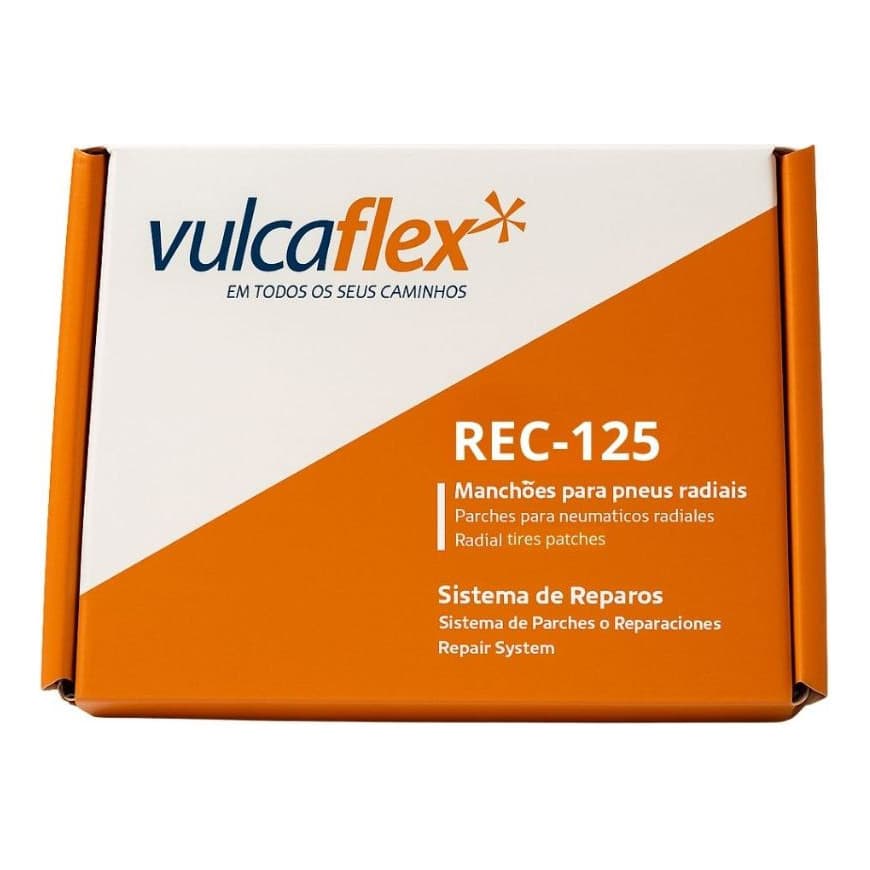 Manchão Remendo Frio Pneu Rec 125 115x125mm Vulcaflex 10 Pçs