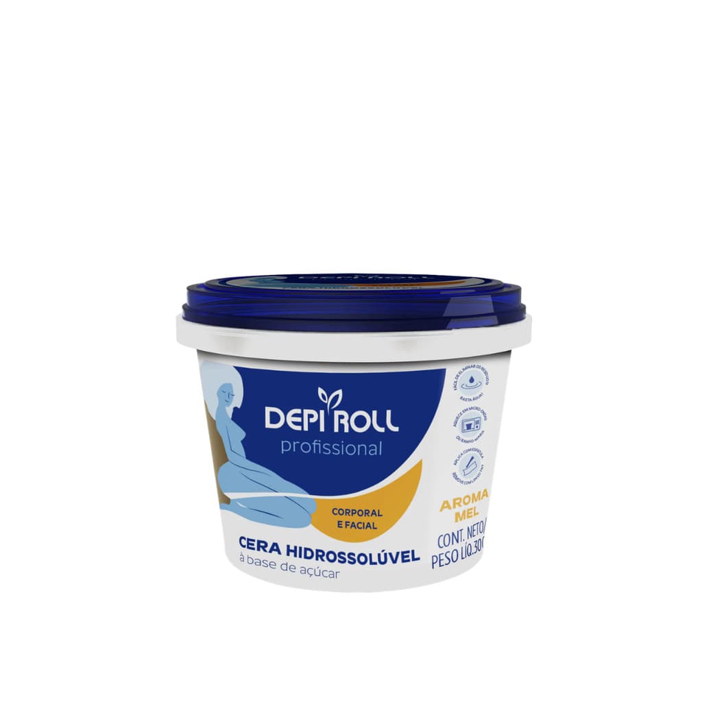 300g - Cera Hidrossolúvel Mel Depiroll