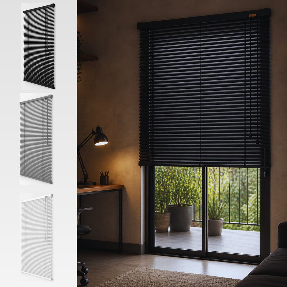 Persiana Horizontal 100x160cm PVC Cortina Ajustável Janela Sala Quarto Escritorio