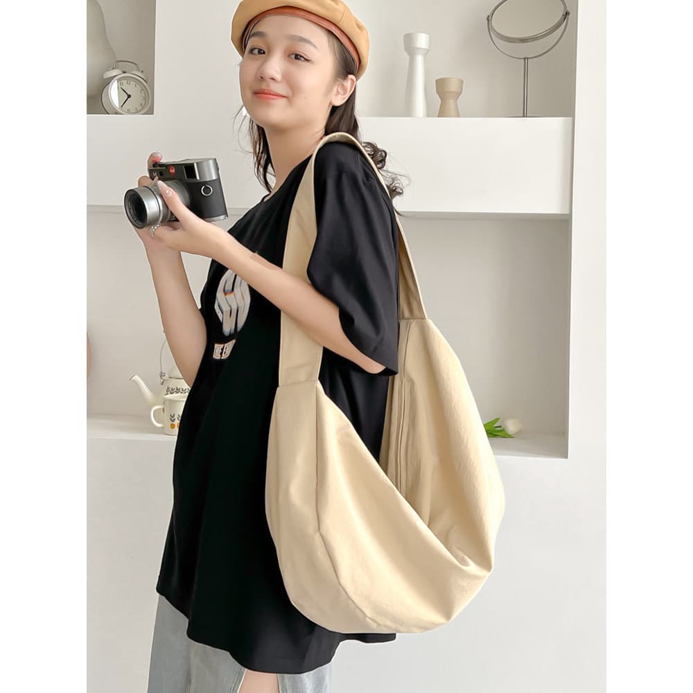 Super legal grande capacidade saco do mensageiro feminino coreano novo estilo All-Match cor sólida bolsa feminina nicho
