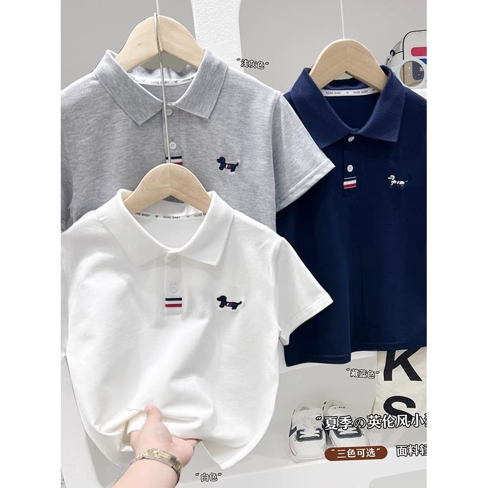 Meninos verão camiseta de manga curta camisa polo meninos bebê crianças estilo verão 2026 verão meninos meia manga Stree