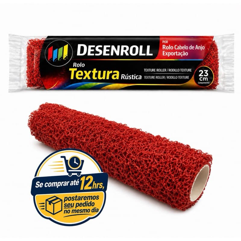 Rolo Textura Cabelo de Anjo 23cm Exportação S/Suporte - Desenroll