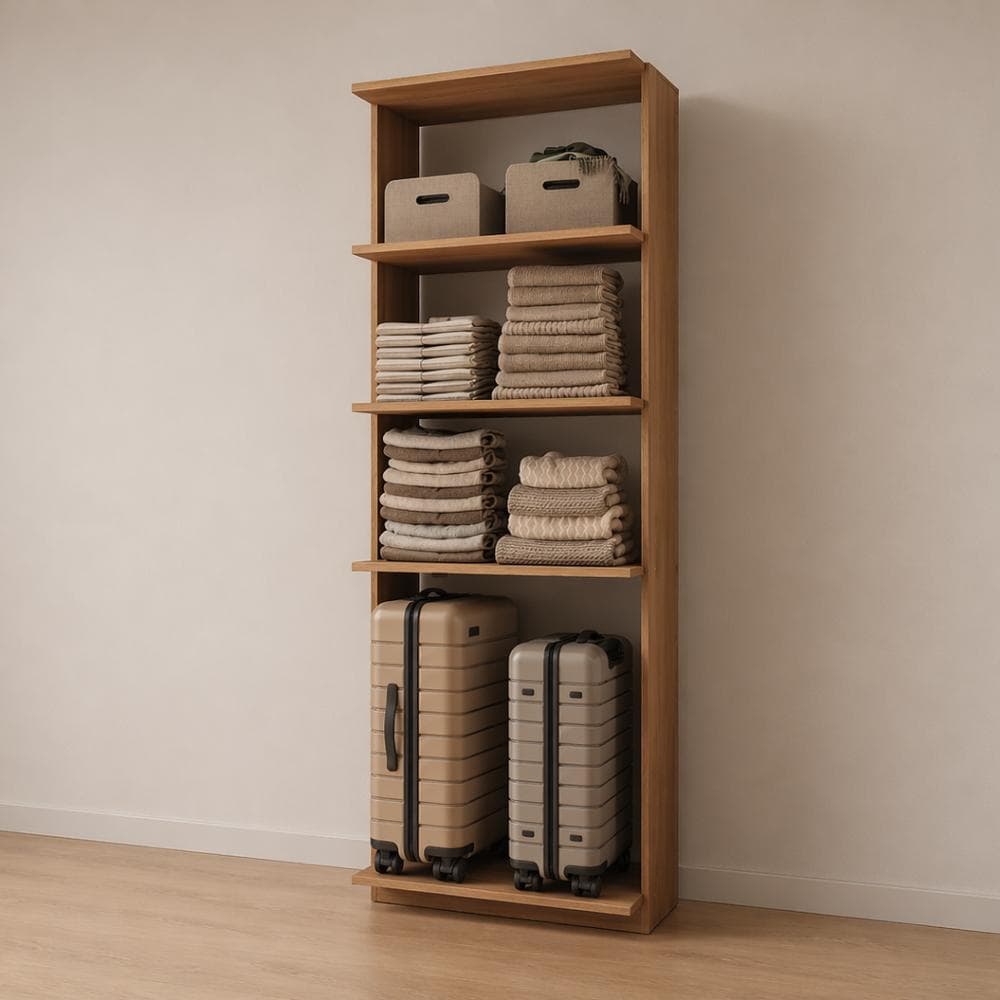 Guarda-Roupa Closet Aberto Sem Portas Alasca 60cm Freijó Carraro
