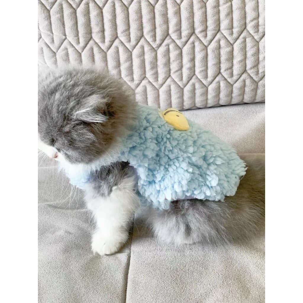Gato inverno quente engrossado colete bonito outono inverno gatos cães Anti-fiapos pomerânia cães pequenos roupas para a