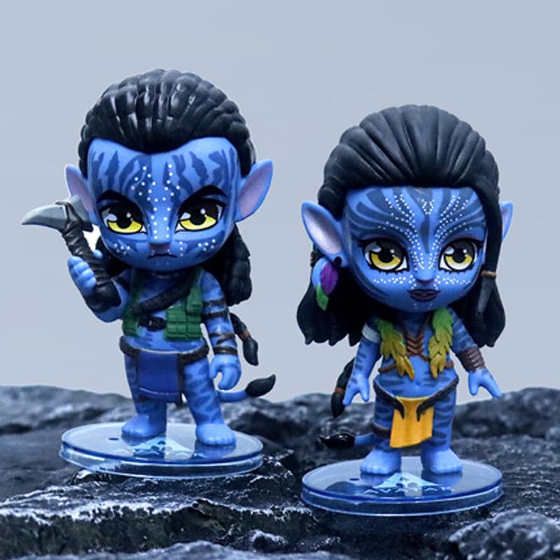Conjunto de 2 peças de 11cm, figuras em miniatura de PVC do filme Avatar, Neytiri e Jake, decoração para gabinete de com