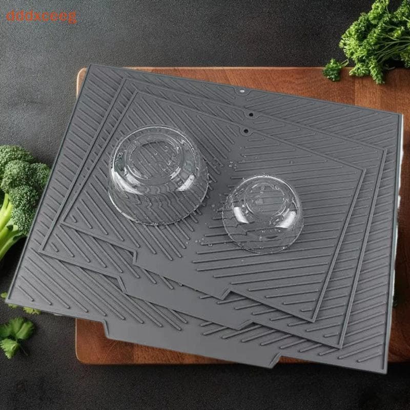 [dddxceeg] Almofada De Drenagem De Silicone Com Furo Para Secagem De Panelas Tapete Pratos Utensílios De Cozinha Tapetes