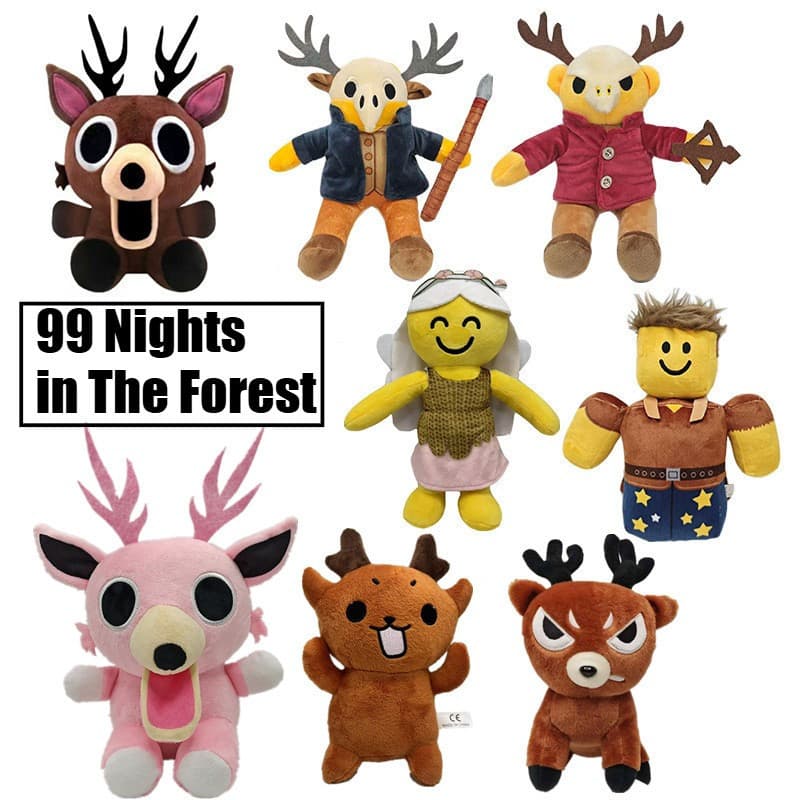 Novo 99 Noites Na Floresta Brinquedo De Pelúcia , Roblox Q Veados Engraçado Assustador Plushie Brinquedos Macio Boneca T