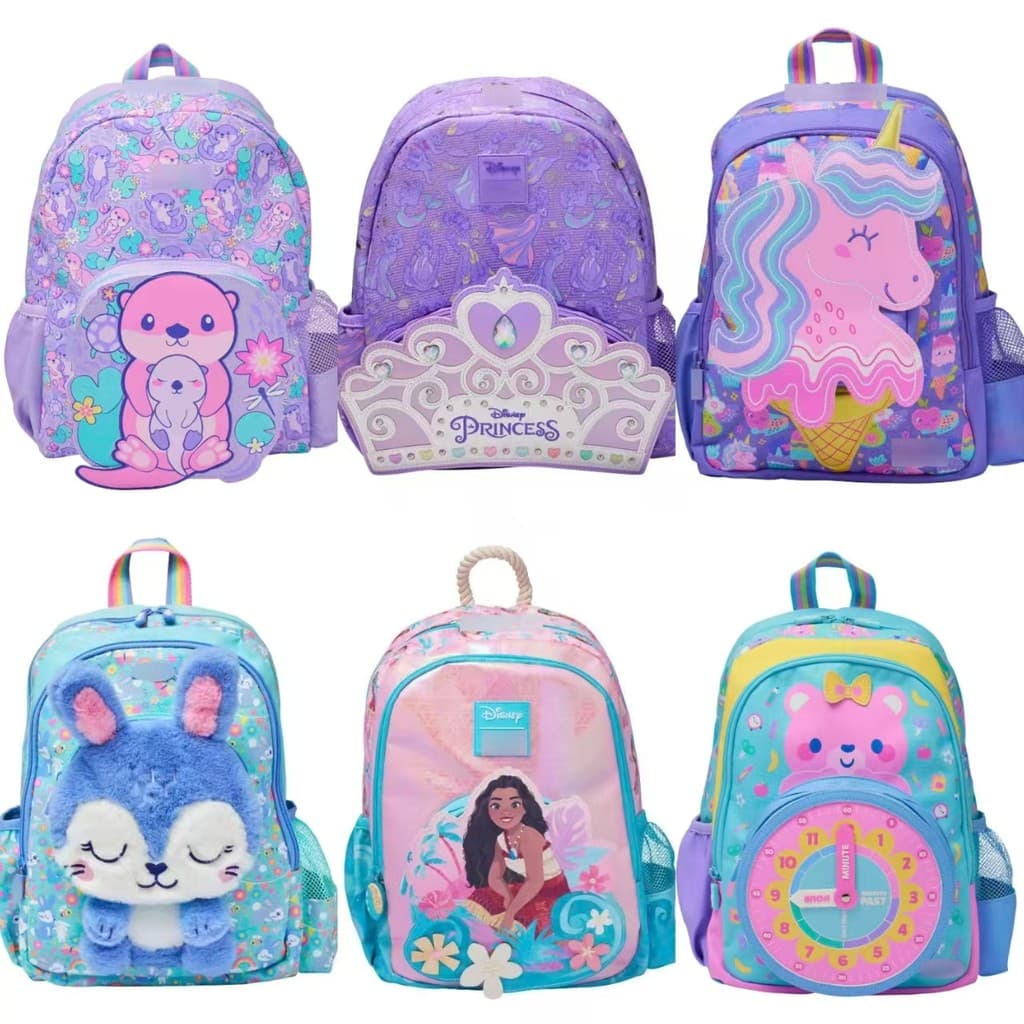 Mochila escolar estilo australiano de tamanho médio, mochila para estudantes da escola primária, redução de carga, ultra