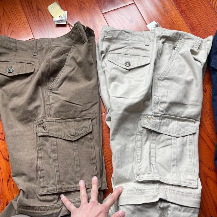 Bens Niu!Alta peso lavagem artesanato puro algodão comércio exterior masculino macacão ao ar livre Multi-saco calças cas