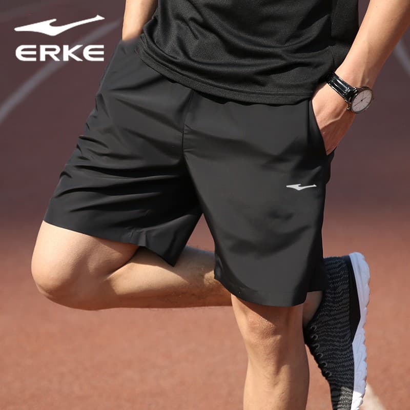 Hongxingerke Shorts esportivos masculinos verão fino respirável tecido calças masculinas quarto calças correndo treiname