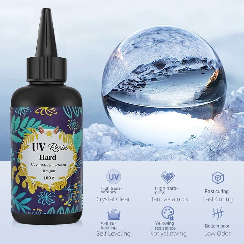 Cola UV de Alta Transparência - Resina Epóxi de Baixo Odor para Arte em Unhas e Artesanato SJFR
