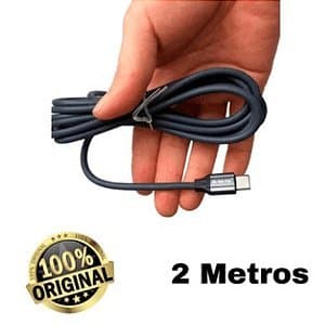 Cabo Carregador Turbo Reforçado 2.4A 8 Pinos Grande 2 Metros Compatível Apple Iphone