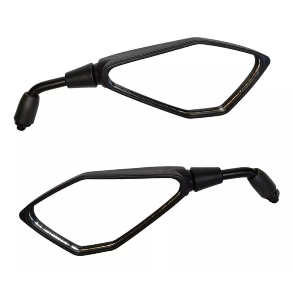 Retrovisor Modelo Kawasaki Z400 Haste Curta Fixa - Rosca Honda LOJAAGORA