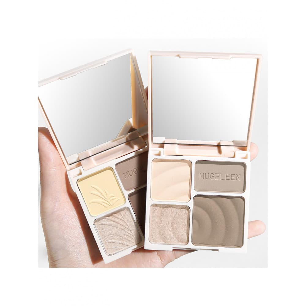 < Contouring Palette A1pq808-Paleta de quatro cores Paleta de contorno de alto brilho para iniciantes Paleta de contorno
