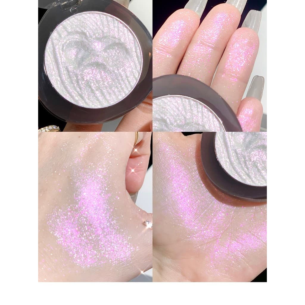Xixixi Purê de Batata Paleta de Contorno de Alto Brilho Glitter Rosto Iluminando Perolado Fino Brilhante Espumante Polar