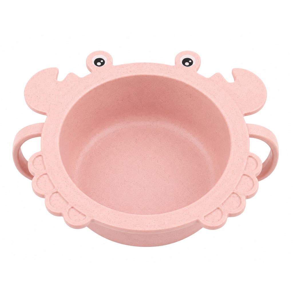 Bowl Tigela Infantil de Caranguejo de Plástico na Cor Rosa