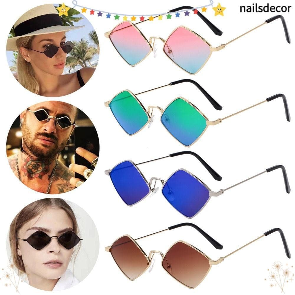 NAILSDECOR Diamante Forma Moda Filme De Proteção UV Armação Quadrilateral Tons Masculinos