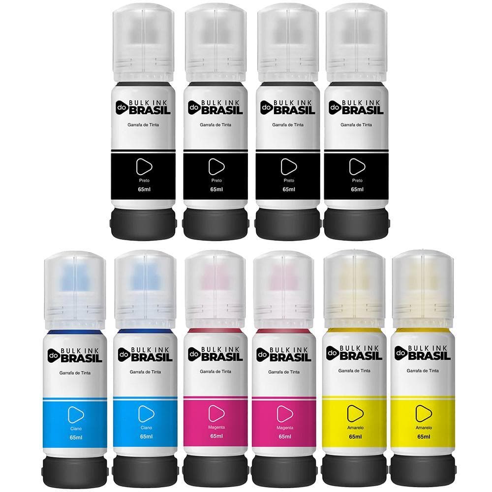 Kit 10 Tintas L3110 L3250 L3150 L5190 Compatível Epson T544