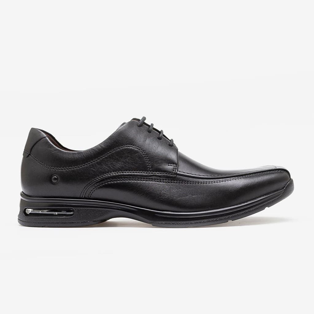 Sapato Democrata Masculino Smart Comfort Air Spot Em Couro Legítimo Com Cadarço Social 448026