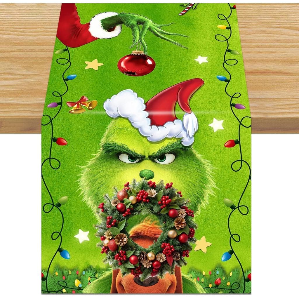 Christmas Table Runner Kitchen Christmas Decorations Christmas Winter Table Runner Decor for Winter Holiday Party Decora