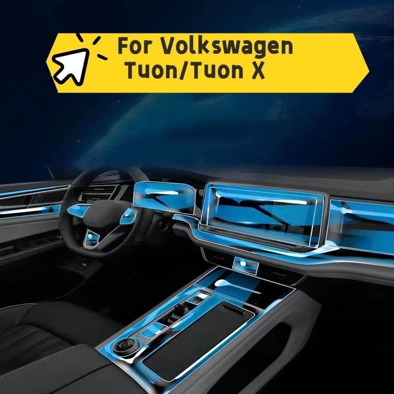 Console Central Da Porta Interior Do Carro Para Volkswagen Tuon/X 2021-2024 Mídia Painel Navegação TPU Anti-Risco Filme