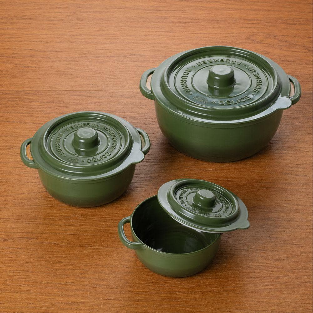 Kit 3 Potes Panelinhas Herméticas  Redondas Verde Mini Caçarola Ramekin Plástico Plasútil