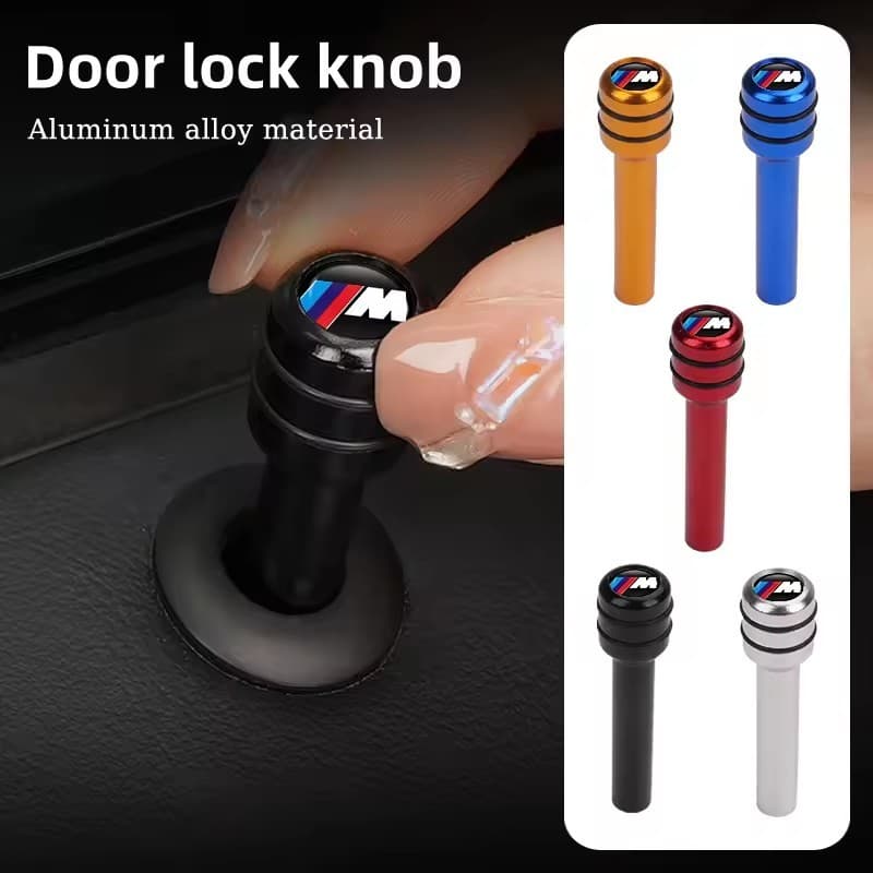 2 Pçs/4 Maçaneta Da Fechadura Porta Do Carro Pinos Tampas Capas Para BMW M Power 730li 740li F10 F32 F34 F36 F25 F21 E60