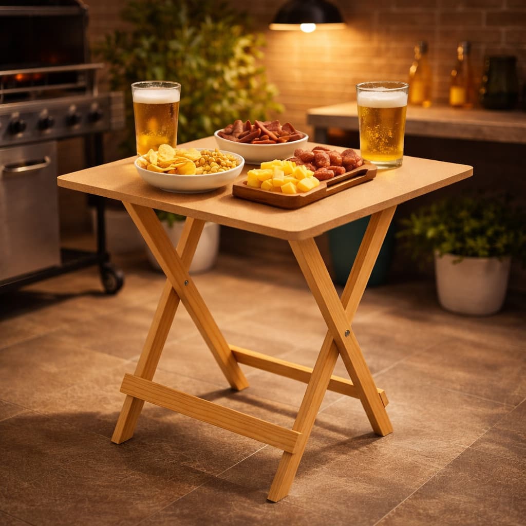 Mesa Dobrável em MDF – Compacta para Apartamento Pequeno