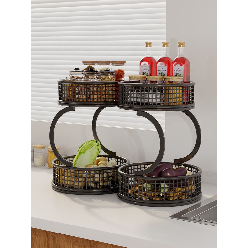 Cesta de armazenamento de vegetais de cozinha bancada cesta de vegetais prateleira Desktop frutas vegetais cebola gengib