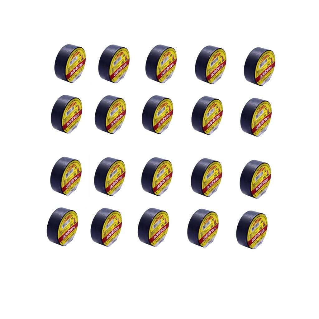 Kit 20 Fitas Isolantes Alta Resistência 19mmx20m Adelbras