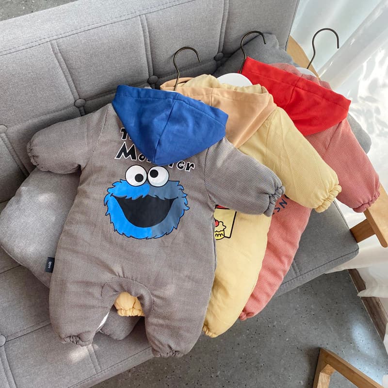 Ins estilo coreano inverno algodão-acolchoado dos desenhos animados roupas acolchoadas de algodão infantil masculino fem
