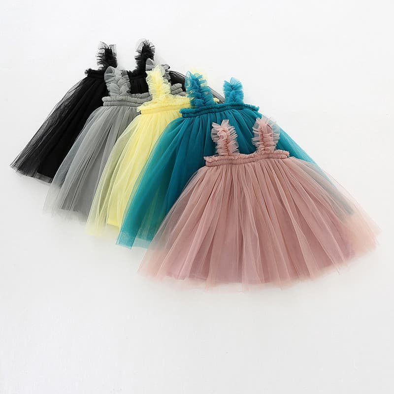 Meninas estilo ocidental vestido de princesa vestido de verão bebê menina Pettiskirt menina estilingue vestido de malha
