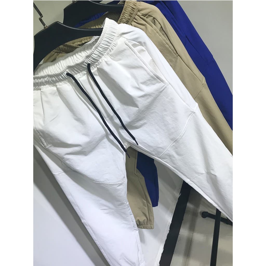 Calças casuais masculinas Slim-fit até o tornozelo macacão primavera outono calças masculinas All-match na moda versão c