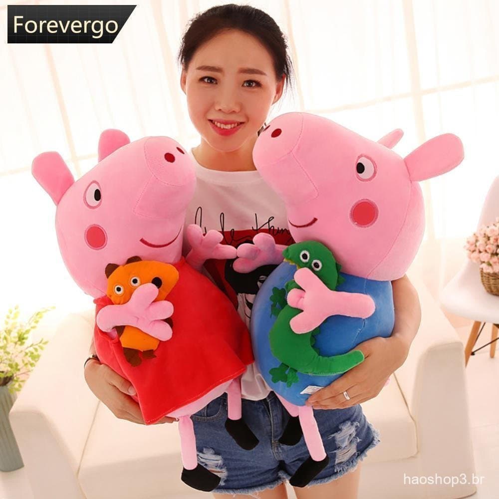 FOREVERGO 20cm Peppa Pig Brinquedo De Pelúcia George Macio Recheado Bonecas Festa Da Família Para Crianças Natal Ano Nov