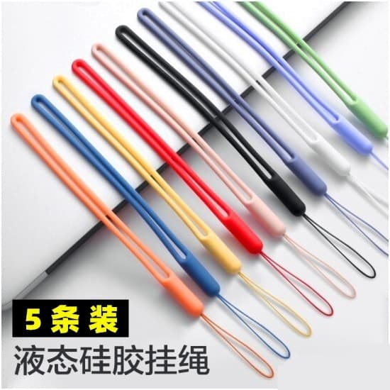 Capa de cordão para celular de Silicone líquido, alça de pulso curta, corrente de pulso, Anti-perda, resistente a choque
