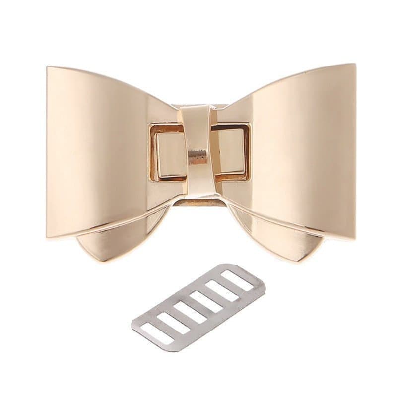 Estone Bowknot Forma Fecho Turn Locks Twist Lock DIY Bolsa De Coruro Hardware