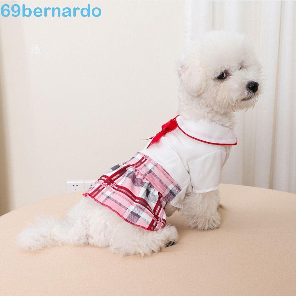 Saia De Camisa Para Animais De Estimação BERNARDO , Xadrez De Cachorro Fofa De Poliéster , Vestido De Princesa Lavável E