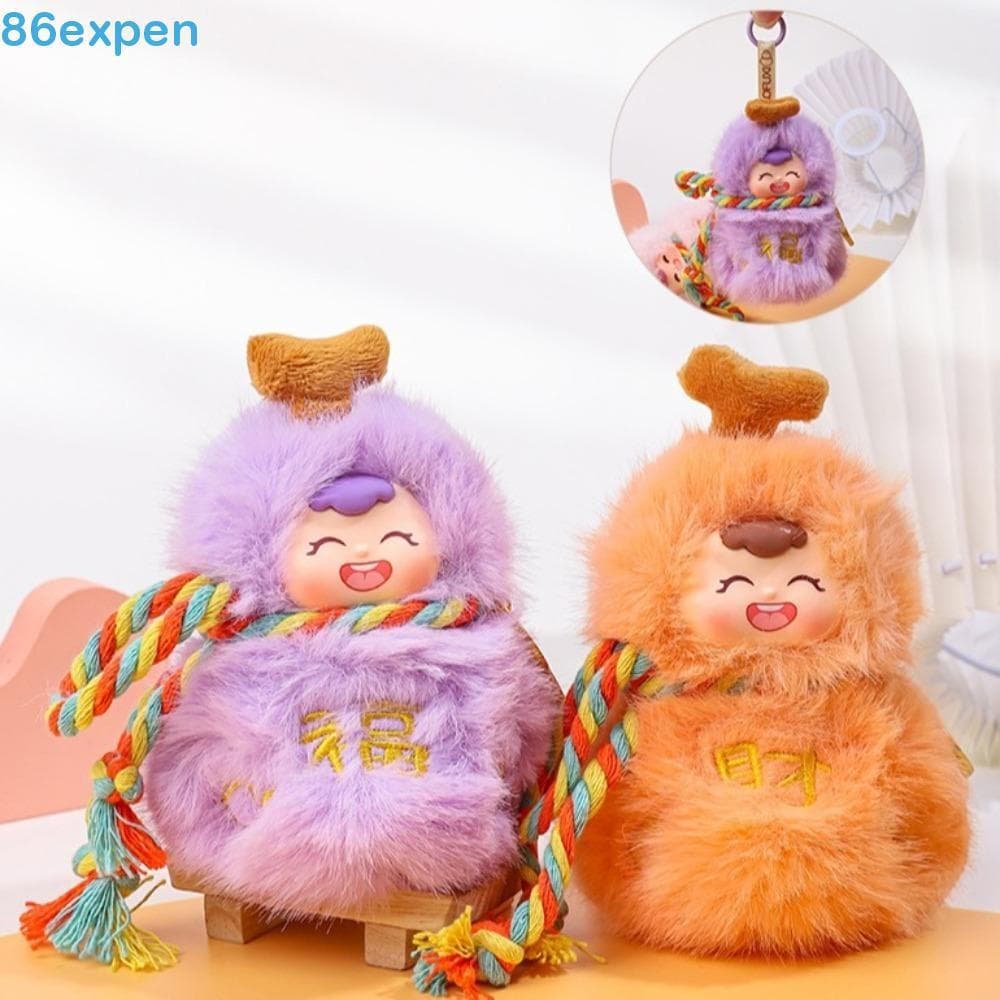 EXPEN1 Chaveiro De Boneca De Pelúcia , Saco De Ornamentos Pendurado Mini Cabaça , Simulação Kawaii Boa Sorte Pingente